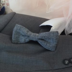 Noeud papillon accessoire mode fait main unis gris