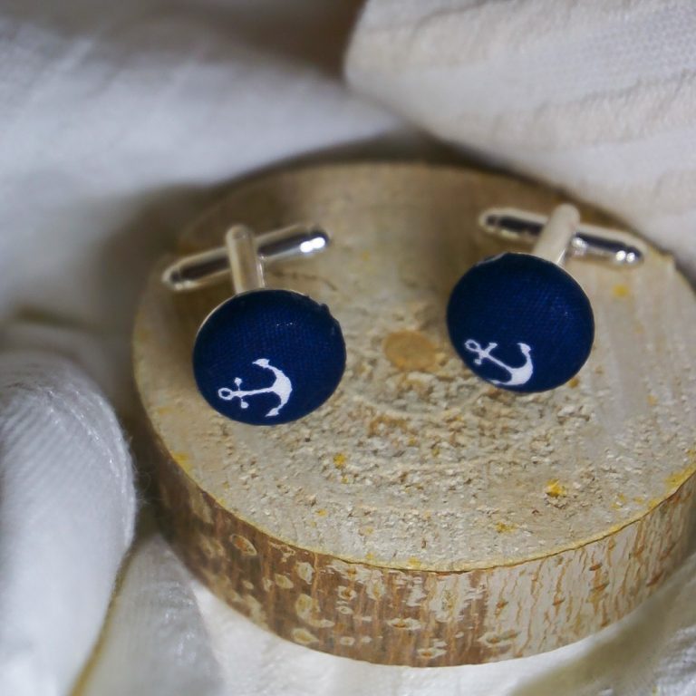 Boutons De Manchette Argent Marron Diamant - Neuf Avec étiquettes Cadeau Noël
